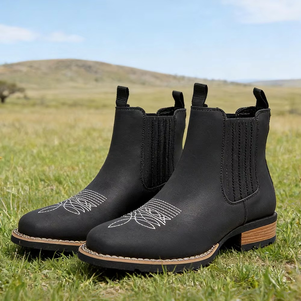 Botas vaqueras de hombre con p - Ethnic Fashion In reseña y precio