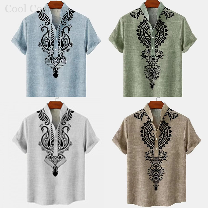 Camiseta Henley Retro para Hom - Ethnic Fashion For Men reseña y precio