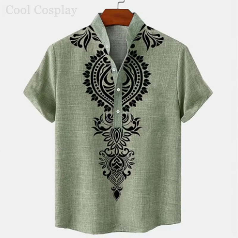 Camiseta Henley Retro para Hom - Ethnic Fashion For Men reseña y precio