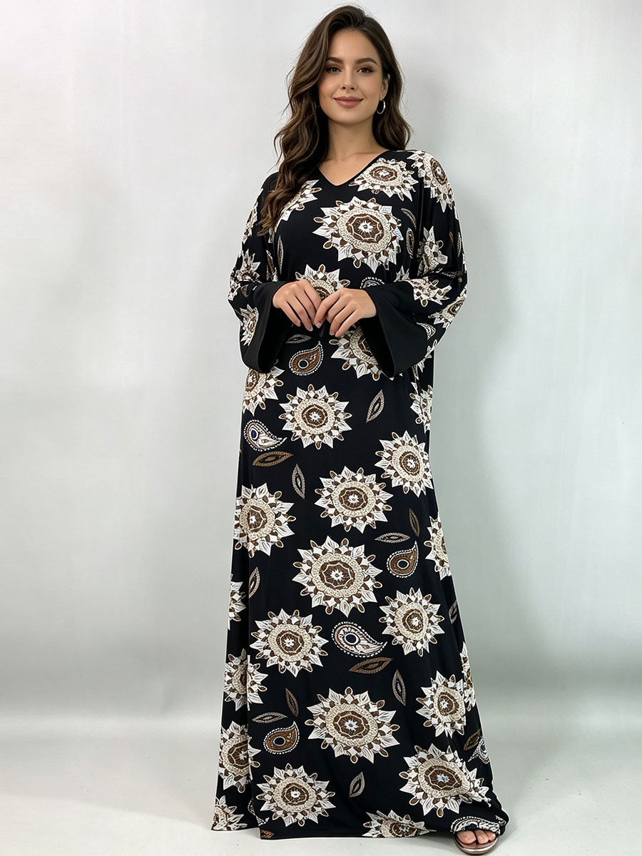 Vestido largo de talla grande  - Ethnic Gown reseña y precio