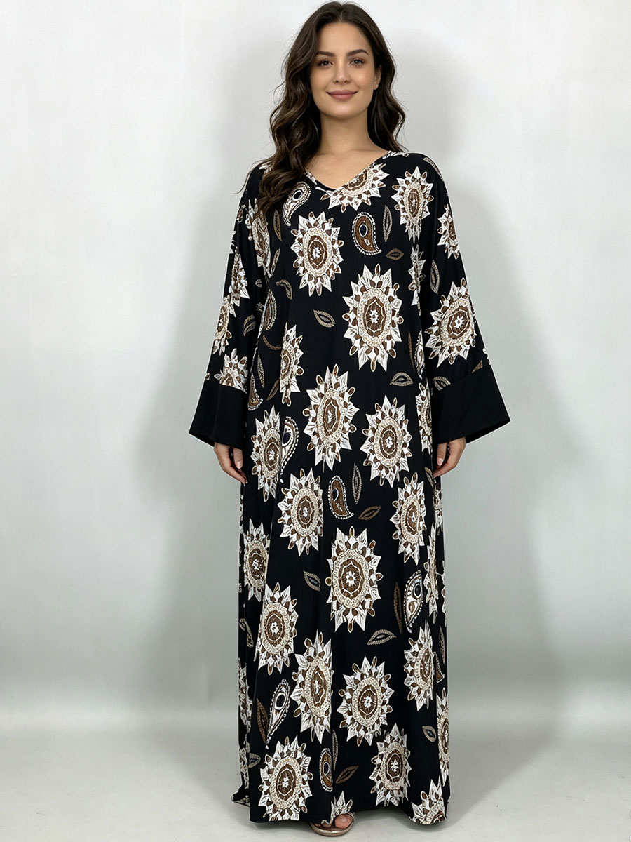 Vestido largo de talla grande  - Ethnic Gown reseña y precio
