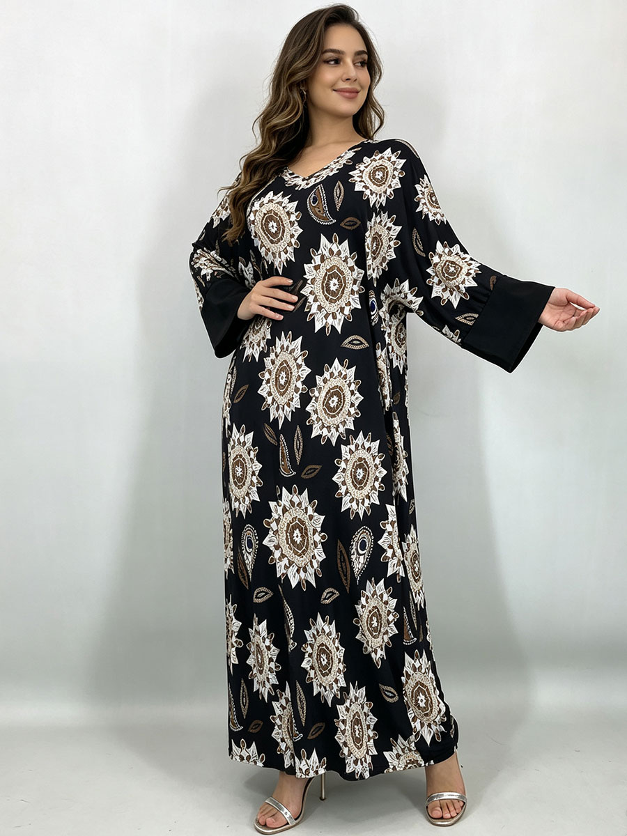 Vestido largo de talla grande  - Ethnic Gown reseña y precio