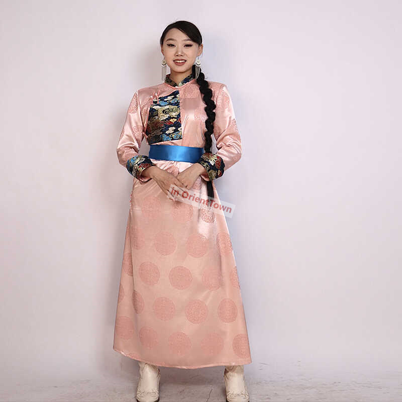 Vestido mongol de color negro, - Ethnic Gown reseña y precio