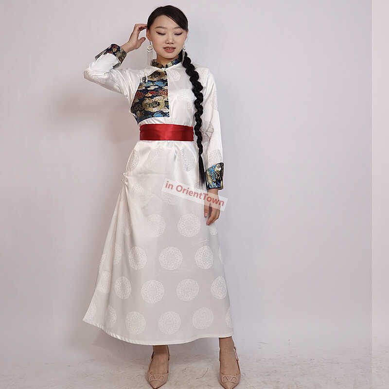 Vestido mongol de color negro, - Ethnic Gown reseña y precio