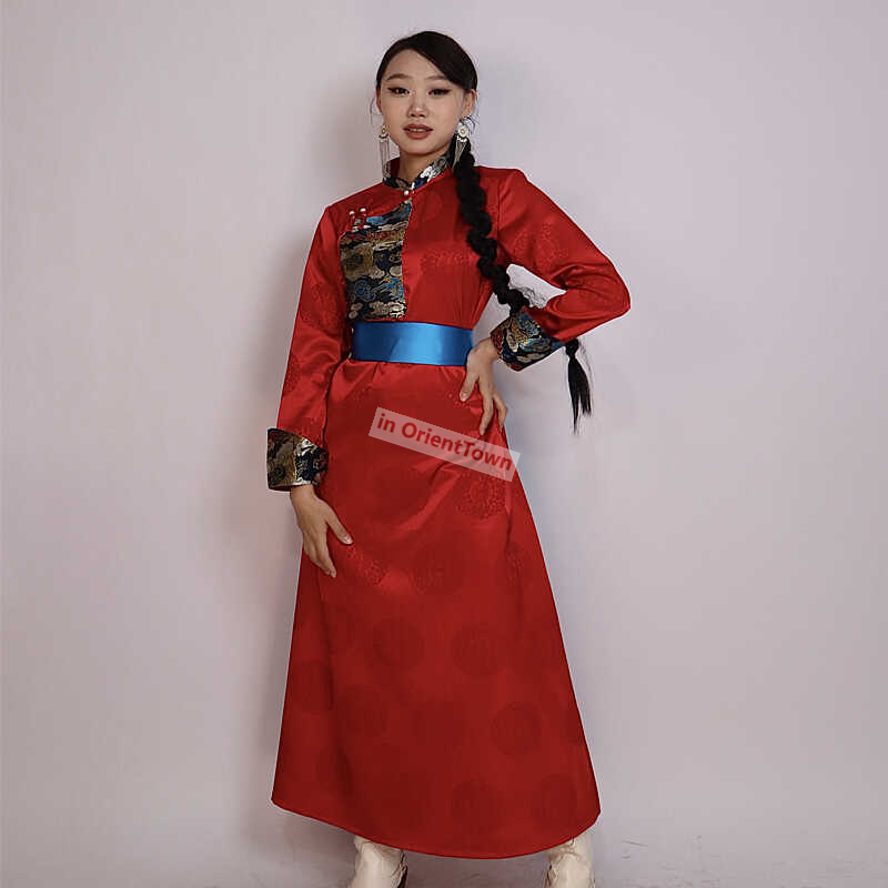 Vestido mongol de color negro, - Ethnic Gown reseña y precio