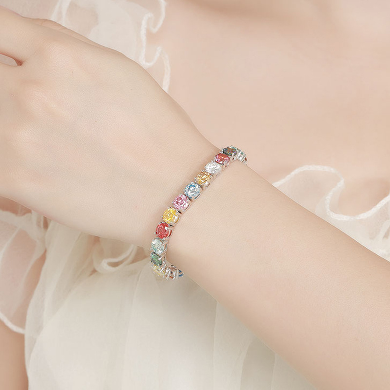 Pulsera de moissanita color do - Ethnic Fashion Trend reseña y precio